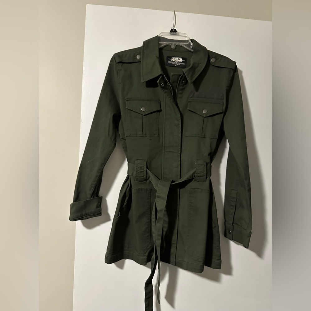 Rewash Women's Size M Utility Style Jacket with Belt